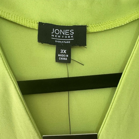 Jones New York Women's Bright Green Sleeveless Tank Sz 3X - Picture 2 of 3